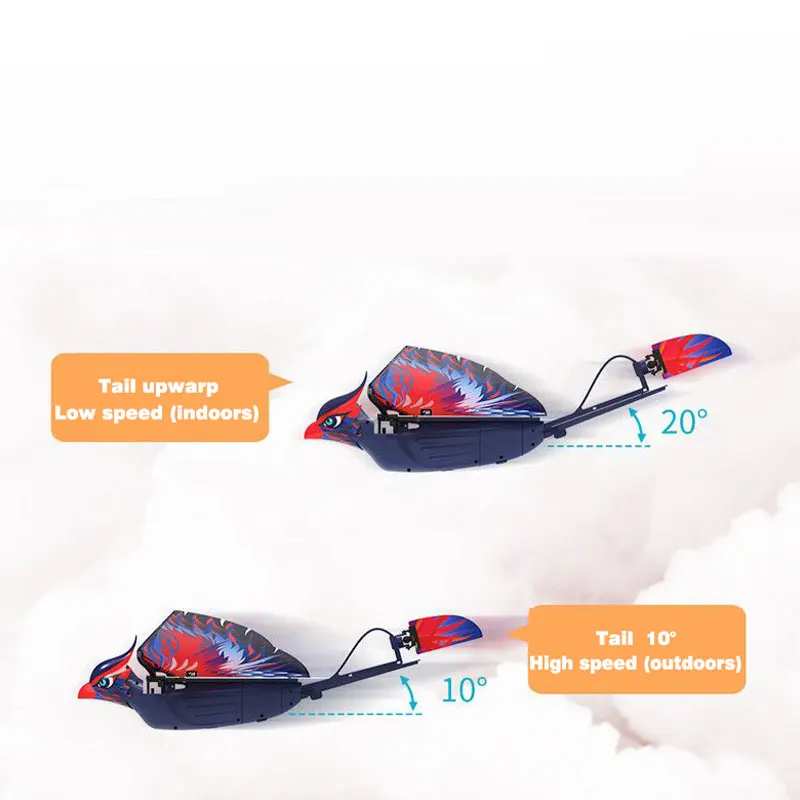 RC Drone RC p&aacute;jaro con sonido luz LED Control remoto Animal volando en el cielo Robot electr&oacute;nico p&aacute;jaro mascota juguete Animal el&eacute;ctrico chico regalo