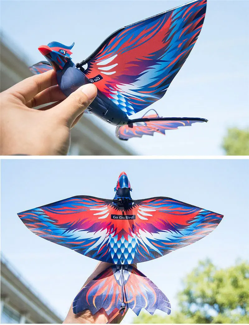 RC Drone RC p&aacute;jaro con sonido luz LED Control remoto Animal volando en el cielo Robot electr&oacute;nico p&aacute;jaro mascota juguete Animal el&eacute;ctrico chico regalo
