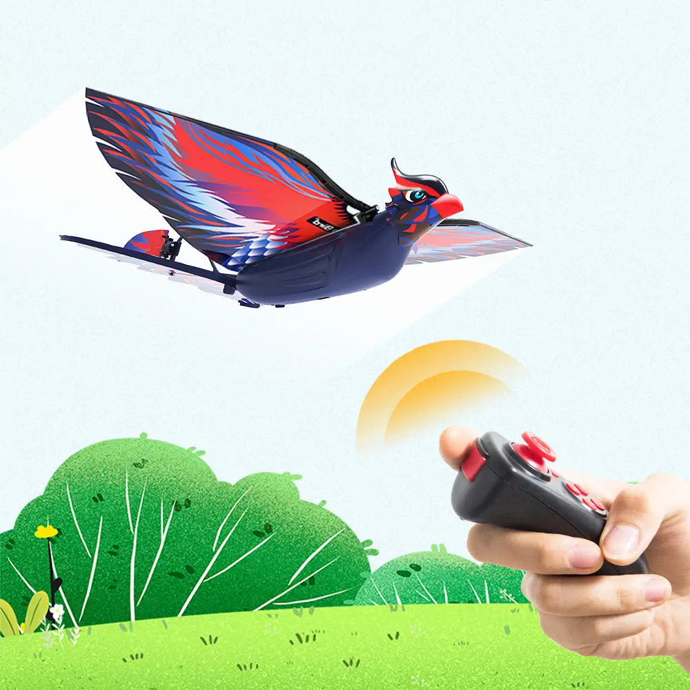 RC Drone RC p&aacute;jaro con sonido luz LED Control remoto Animal volando en el cielo Robot electr&oacute;nico p&aacute;jaro mascota juguete Animal el&eacute;ctrico chico regalo