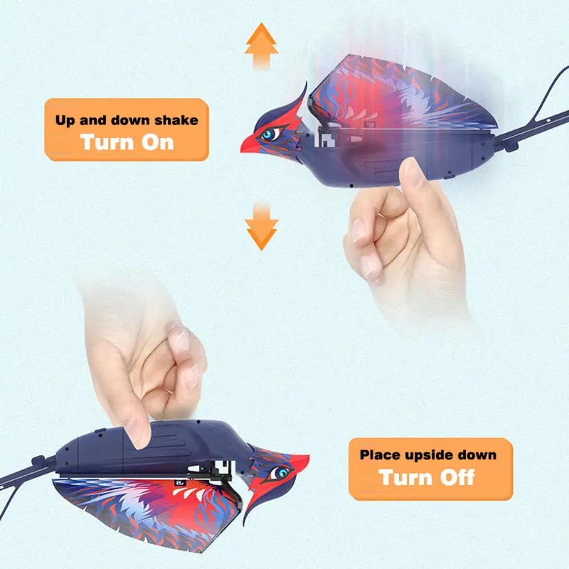 RC Drone RC p&aacute;jaro con sonido luz LED Control remoto Animal volando en el cielo Robot electr&oacute;nico p&aacute;jaro mascota juguete Animal el&eacute;ctrico chico regalo