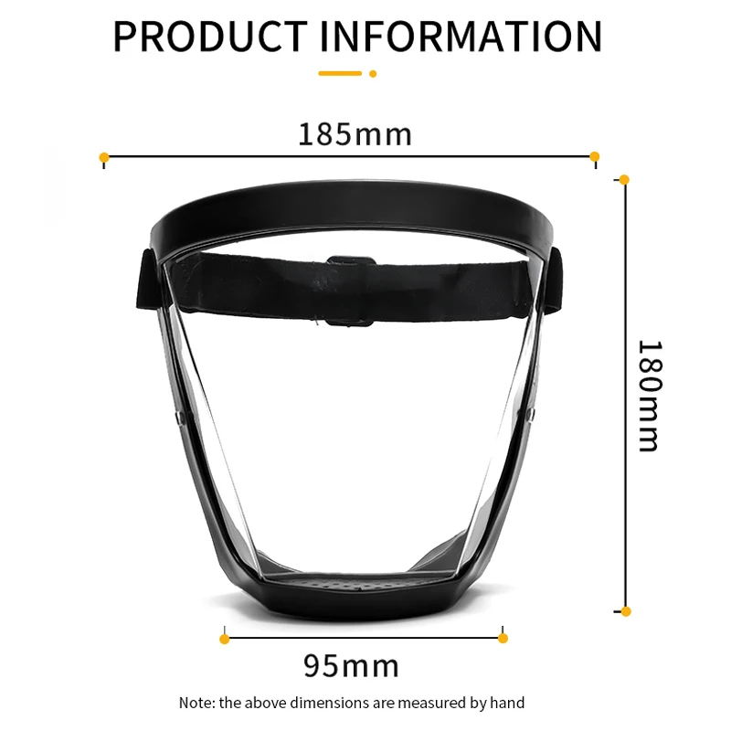 M&aacute;scara de protecci&oacute;n de trabajo Escudo Facial transparente Protector Facial transparente Pantalla protectora de cara Accesorios de cocina Gadgets