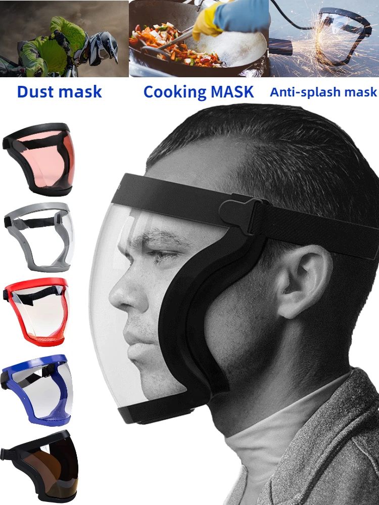 M&aacute;scara de protecci&oacute;n de trabajo Escudo Facial transparente Protector Facial transparente Pantalla protectora de cara Accesorios de cocina Gadgets
