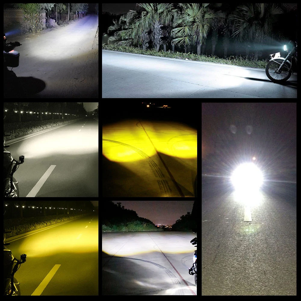 Mini luz de conducci&oacute;n para motocicleta, faro doble Colo, l&aacute;mpara de foco auxiliar R, ATV, Scooter, accesorios de luz antiniebla, 12V