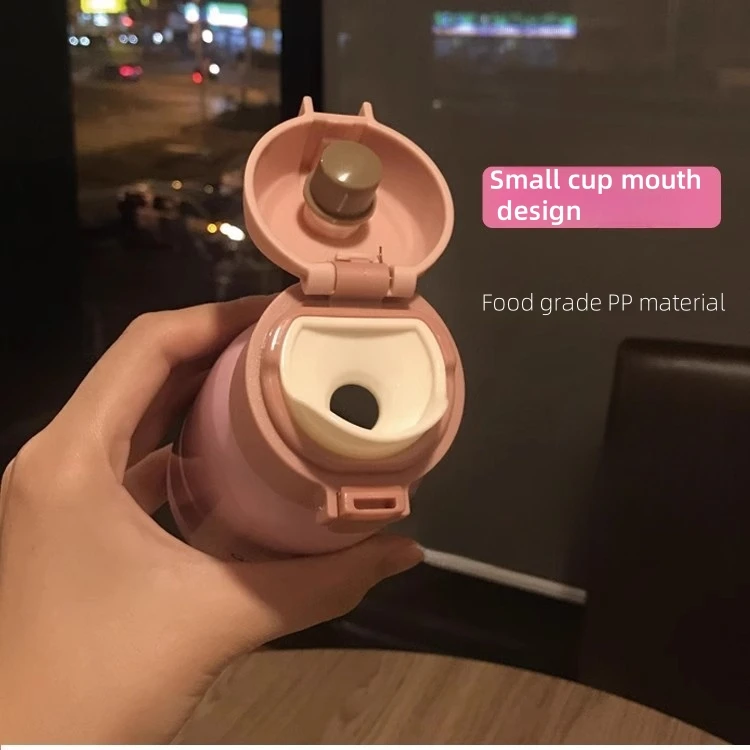 Mini termo de 200/350ml, taza de caf&eacute; t&eacute;rmica de acero inoxidable, termo port&aacute;til, botella de agua aislada con tapa de bot&oacute;n