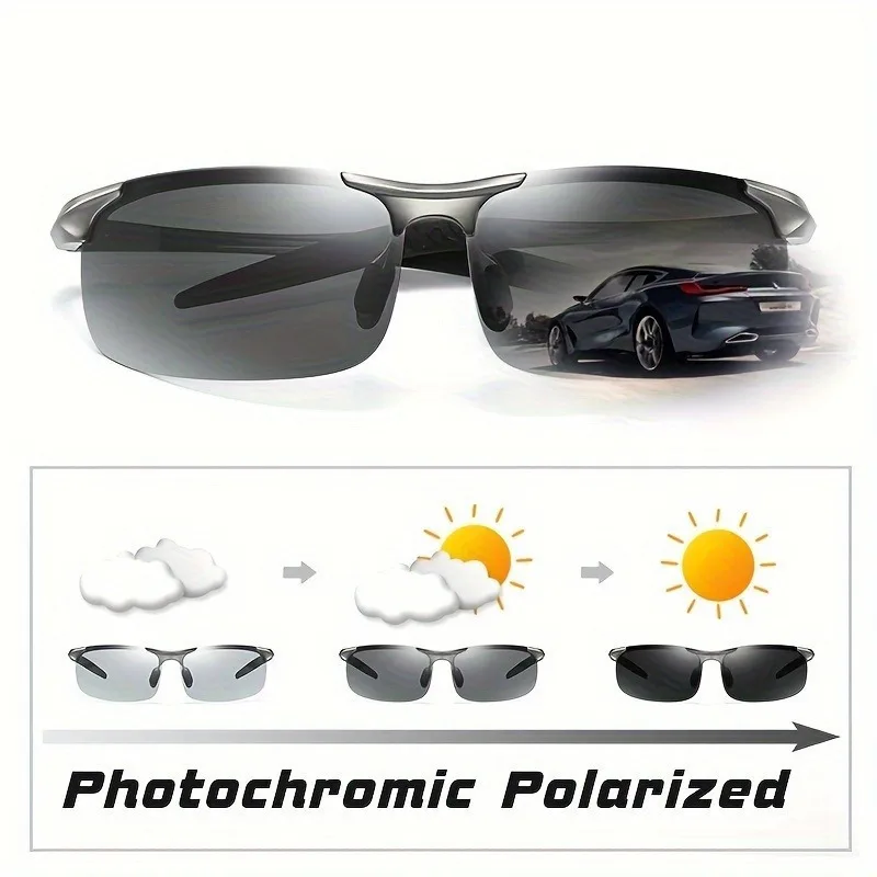 Gafas polarizadas de moda con funciones visuales diurnas y nocturnas, resistentes a los arañazos, protección UV. Gafas polarizadas de moda con funciones visuales diurnas y nocturnas, resistentes a los arañazos, protección UV.