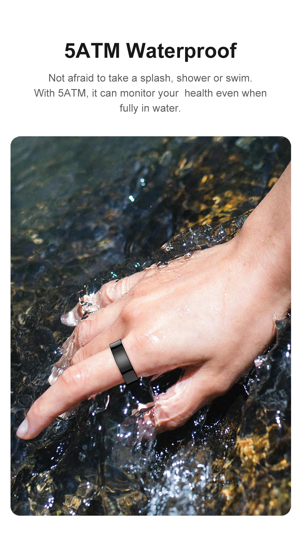 2024 COLMI R09 Smart Ring Hombres Mujeres con estuche de carga, monitor de salud y sue&ntilde;o, monitor de temperatura de la piel, duraci&oacute;n de la bater&iacute;a de 60 d&iacute;as