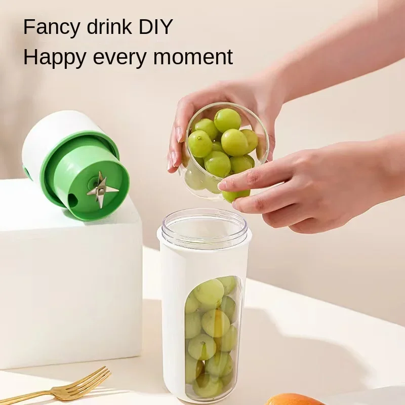 Licuadora port&aacute;til recargable por USB, licuadora de tama&ntilde;o Personal, m&aacute;quinas exprimidoras, taza para batidos y batidos, Mini taza mezcladora de frutas