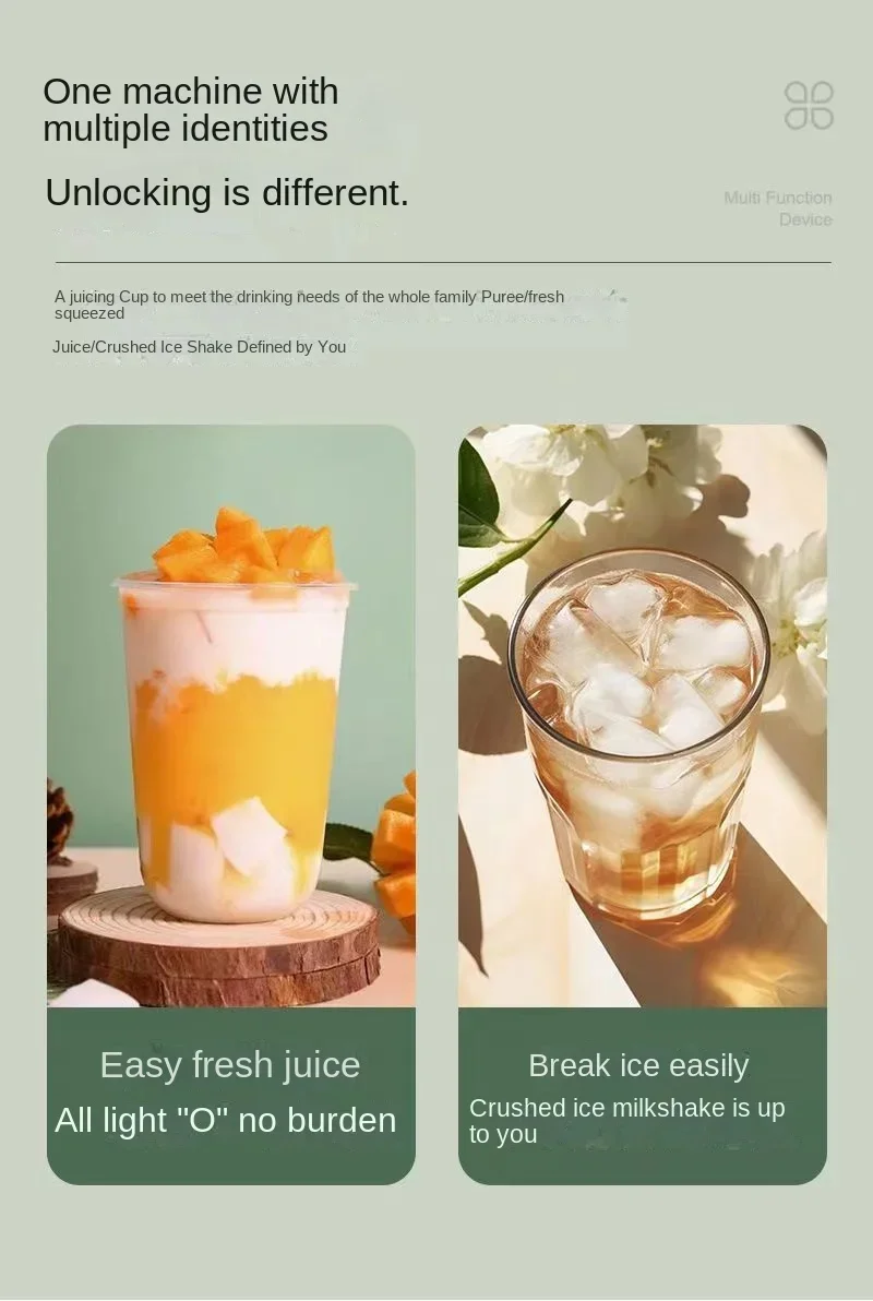 Licuadora port&aacute;til recargable por USB, licuadora de tama&ntilde;o Personal, m&aacute;quinas exprimidoras, taza para batidos y batidos, Mini taza mezcladora de frutas