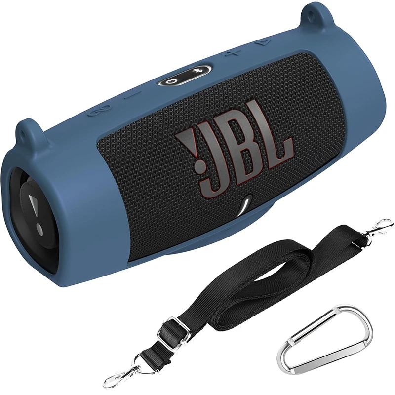 Nueva funda de Altavoz Bluetooth, funda de silicona suave con correa, mosquet&oacute;n para JBL Charge 5, bolsa de Altavoz Bluetooth inal&aacute;mbrico