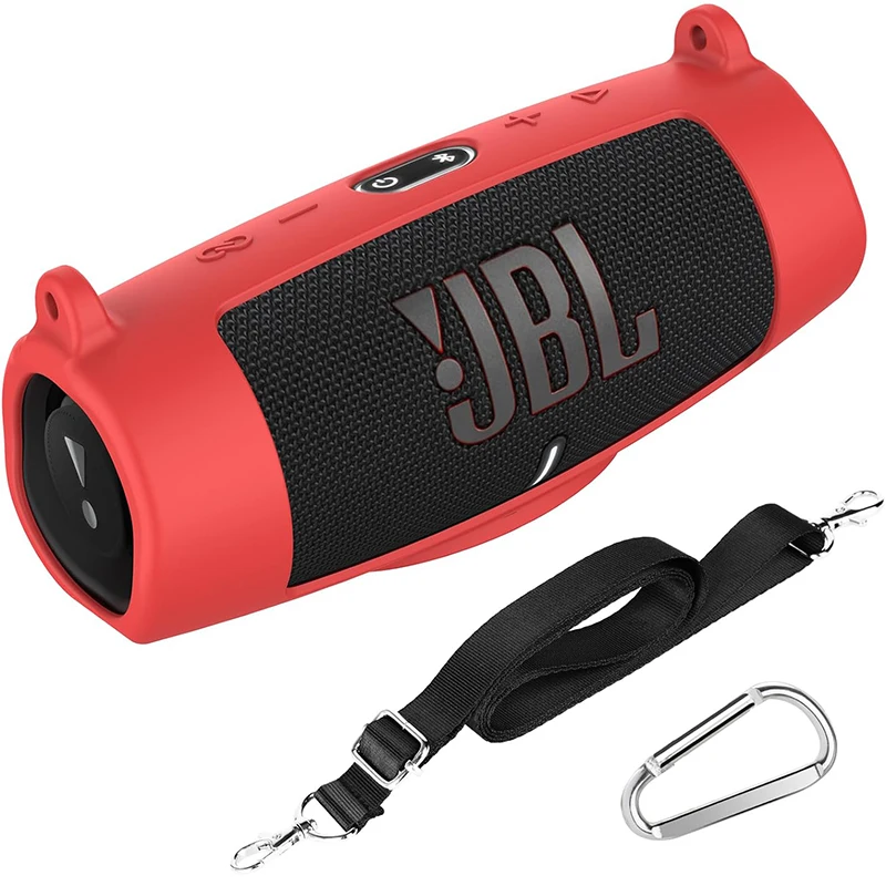 Nueva funda de Altavoz Bluetooth, funda de silicona suave con correa, mosquet&oacute;n para JBL Charge 5, bolsa de Altavoz Bluetooth inal&aacute;mbrico
