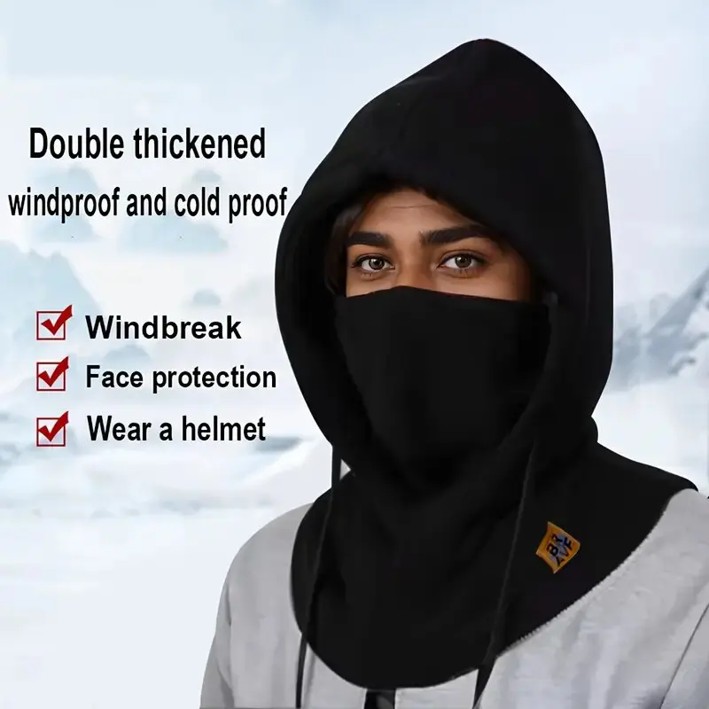 Gorro de c&aacute;lido invierno con m&aacute;scara y calentador de cuello Pasamonta&ntilde;as 3 en 1 a prueba de viento para hombres y mujeres Gorro enmascarado Ciclismo Protecci&oacute;n contra el clima fr&iacute;o