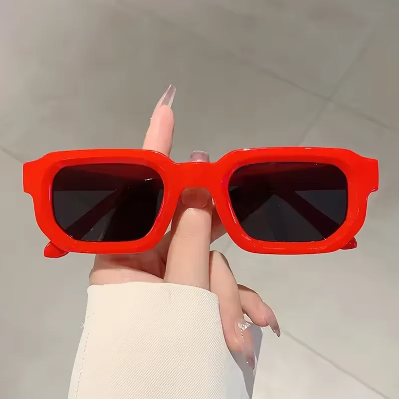 Nuevas gafas de sol con montura rectangular Vintage para hombre, gafas de sol Retro a la moda, gafas de dise&ntilde;o de marca de lujo, gafas UV400 para mujer