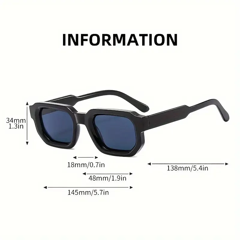 Nuevas gafas de sol con montura rectangular Vintage para hombre, gafas de sol Retro a la moda, gafas de dise&ntilde;o de marca de lujo, gafas UV400 para mujer