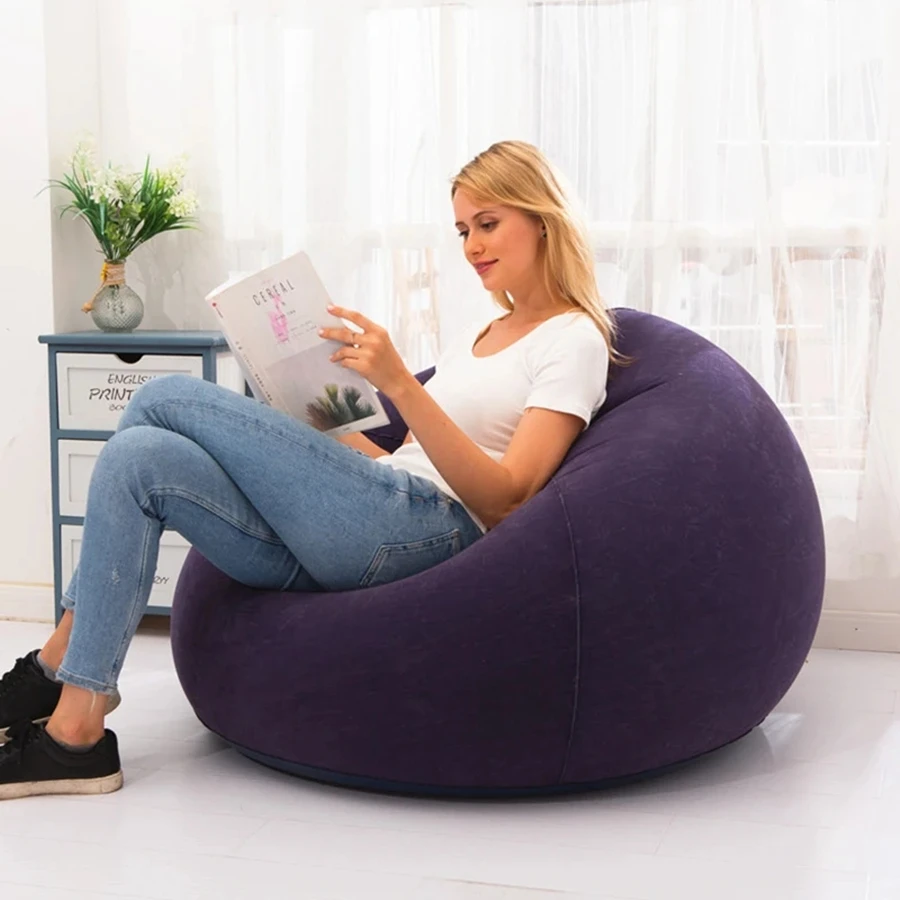Sof&aacute; inflable perezoso grande, sillas, tumbona de PVC, asiento, puf, sof&aacute;, tatami, suministro para sala de estar, Camping al aire libre