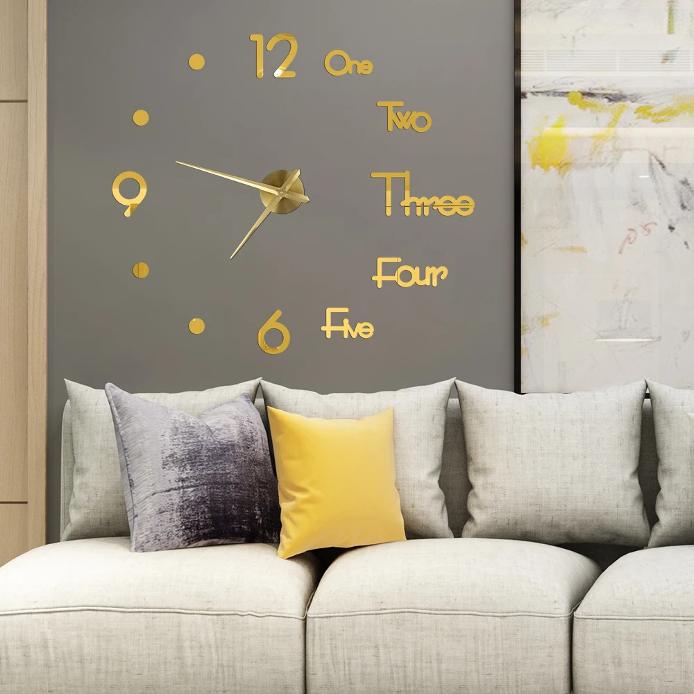 Reloj de pared 3D DIY, relojes de pared grandes, pegatinas de espejo acrílico para sala de estar moderna, reloj de cuarzo autoadhesivo, decoración silenciosa para el hogar Reloj de pared 3D DIY, relojes de pared grandes, pegatinas de espejo acrílico para sala de estar moderna, reloj de cuarzo autoadhesivo, decoración silenciosa para el hogar