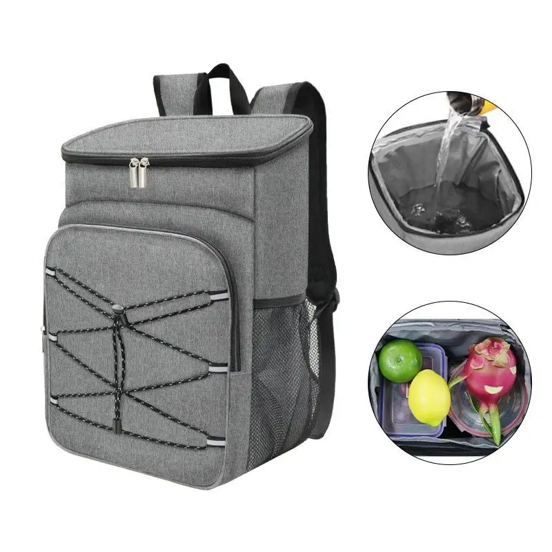 Mochila aislante - Bolsa aislante de tela Oxford Mochila aislante para picnic al aire libre de gran capacidad Bolsa refrigeradora de cerveza de viaje