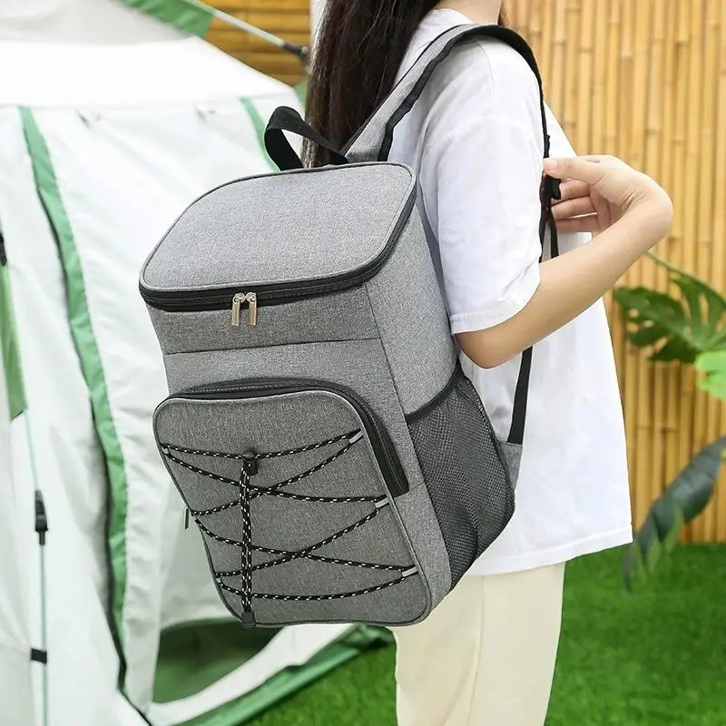 Mochila aislante - Bolsa aislante de tela Oxford Mochila aislante para picnic al aire libre de gran capacidad Bolsa refrigeradora de cerveza de viaje