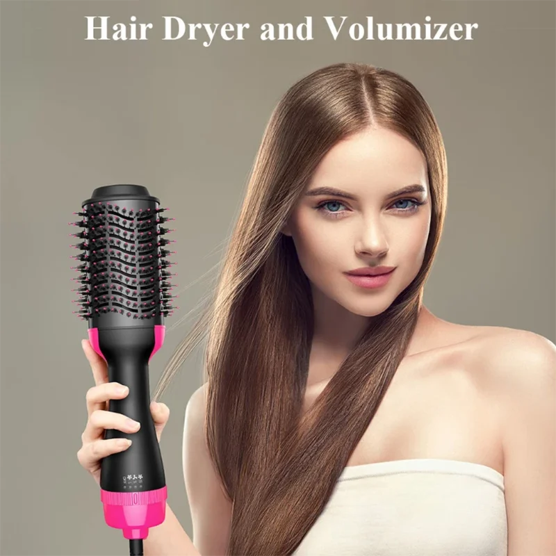 Peine cepillo de aire caliente, cepillo de pelo para mujer, secador de pelo profesional, cepillo secador de pelo de viaje, cepillo secador de pelo, peine el&eacute;ctrico