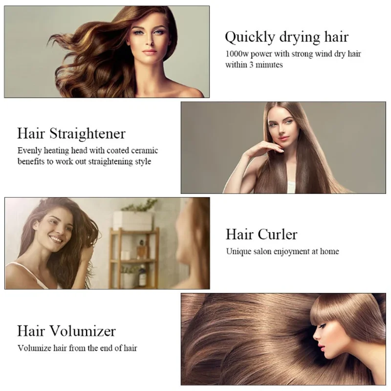 Peine cepillo de aire caliente, cepillo de pelo para mujer, secador de pelo profesional, cepillo secador de pelo de viaje, cepillo secador de pelo, peine el&eacute;ctrico