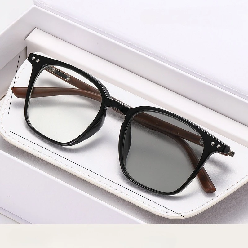 2026 gafas de lectura fotocrom&aacute;ticas de moda para mujer, montura cuadrada que cambia de color, presbicia, gafas de sol Anti-UV Vintage para hombres 0 + 1,0 + 4,0