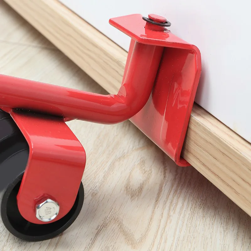 Juego de Herramientas para Mover Muebles, Rodillos de Transporte, Barra con Ruedas para Levantar y Mover Objetos Pesados, Herramienta Manual