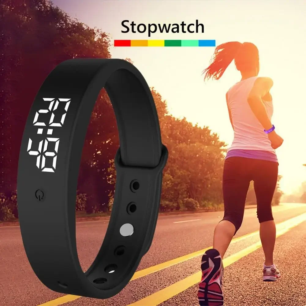 Pulsera inteligente Digital LED, reloj inteligente resistente al agua con Monitor de temperatura corporal, banda inteligente, recordatorio de alarma de vibraci&oacute;n