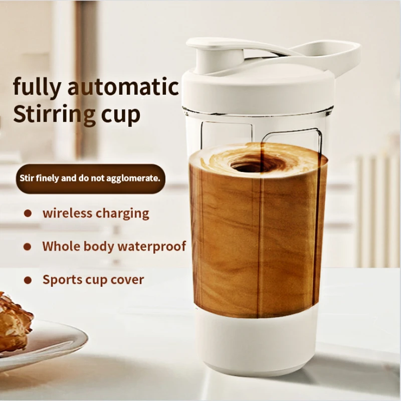 Taza de licuadora el&eacute;ctrica, taza de licuadora port&aacute;til, leche en polvo, licuadora de prote&iacute;na en polvo, taza agitadora autom&aacute;tica, viaje en casa, deportes al aire libre, gimnasio