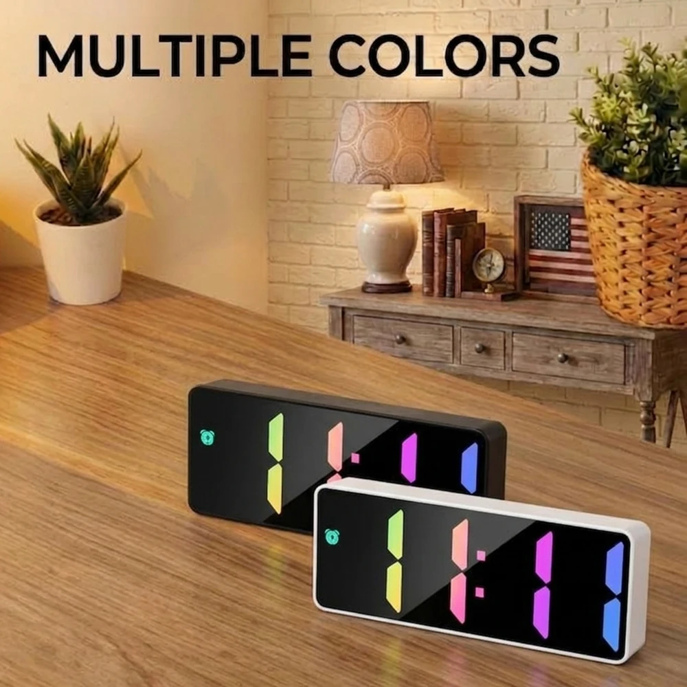 Reloj Despertador Digital con Pantalla Grande y Colorida, F&aacute;cil de Usar, para Dormitorio, Oficina, Cocina, Decoraci&oacute;n del Hogar