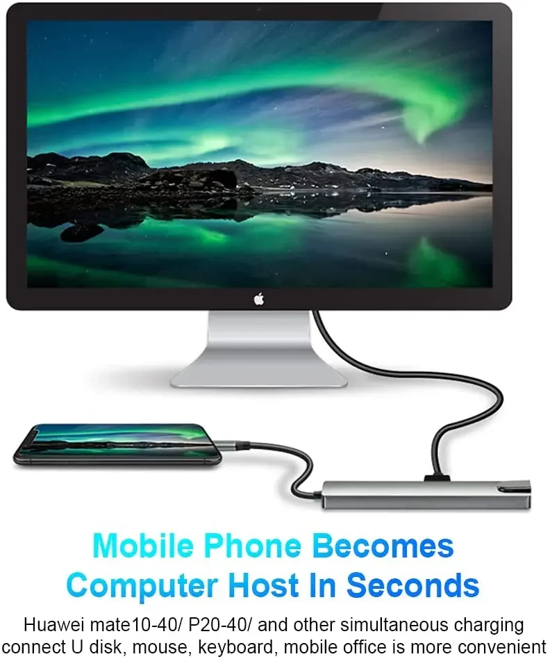 Hub USB 3,0 para ordenador portátil, adaptador para PC, estación de carga PD, RJ45, compatible con HDMI, tarjeta TF/SD, divisor tipo C para portátil Hub USB 3,0 para ordenador portátil, adaptador para PC, estación de carga PD, RJ45, compatible con HDMI, tarjeta TF/SD, divisor tipo C para portátil