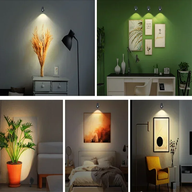L&aacute;mpara Led de pared de doble cabezal con Control remoto t&aacute;ctil, luz nocturna port&aacute;til inal&aacute;mbrica con recarga USB giratoria 360 para lectura de dormitorio