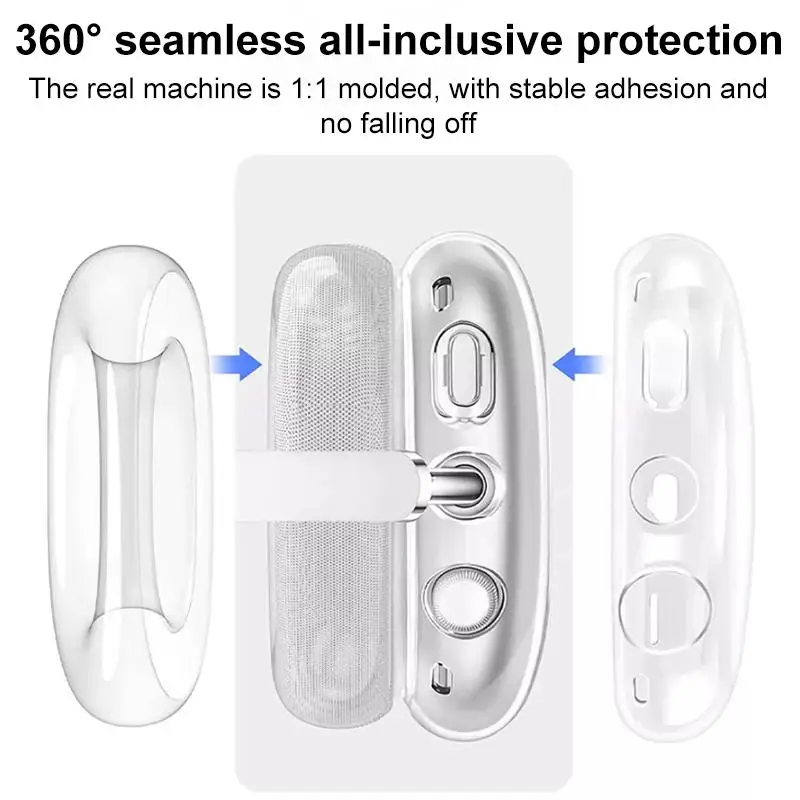 Funda Protectora para Auriculares XDcase 3 en 1 de TPU para Apple AirPods Max, Protector de Auriculares Multimedia