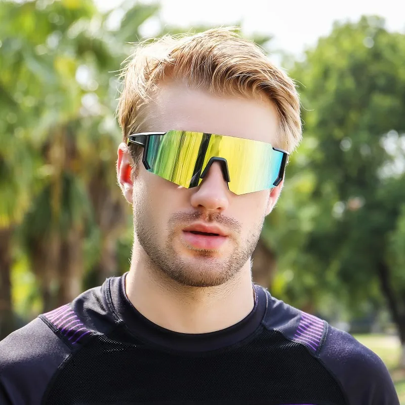 Gafas de sol de ciclismo de dise&ntilde;ador a la moda para hombre, gafas de monta&ntilde;ismo, pesca, esqu&iacute;, nuevas gafas para deportes al aire libre UV400 a prueba de viento