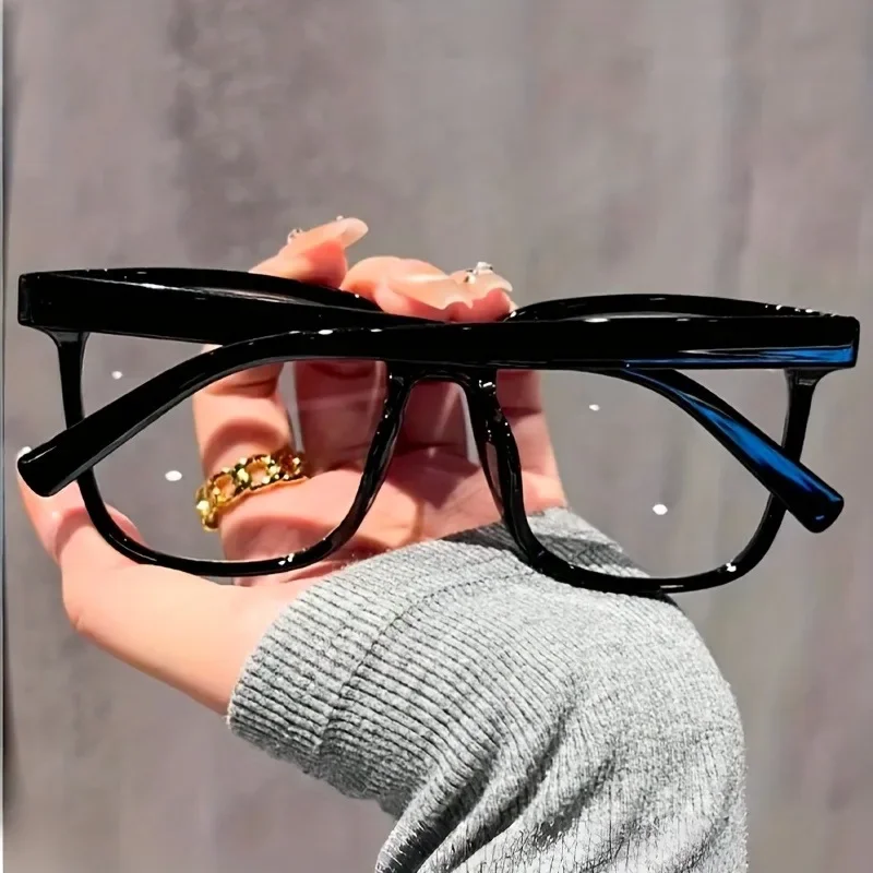 Gafas de bloqueo de luz azul con montura cuadrada unisex, aspecto elegante para el campus, gafas &oacute;pticas favorecedoras de la cara, 3 uds.