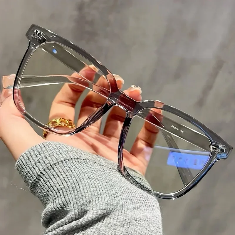 Gafas de bloqueo de luz azul con montura cuadrada unisex, aspecto elegante para el campus, gafas &oacute;pticas favorecedoras de la cara, 3 uds.