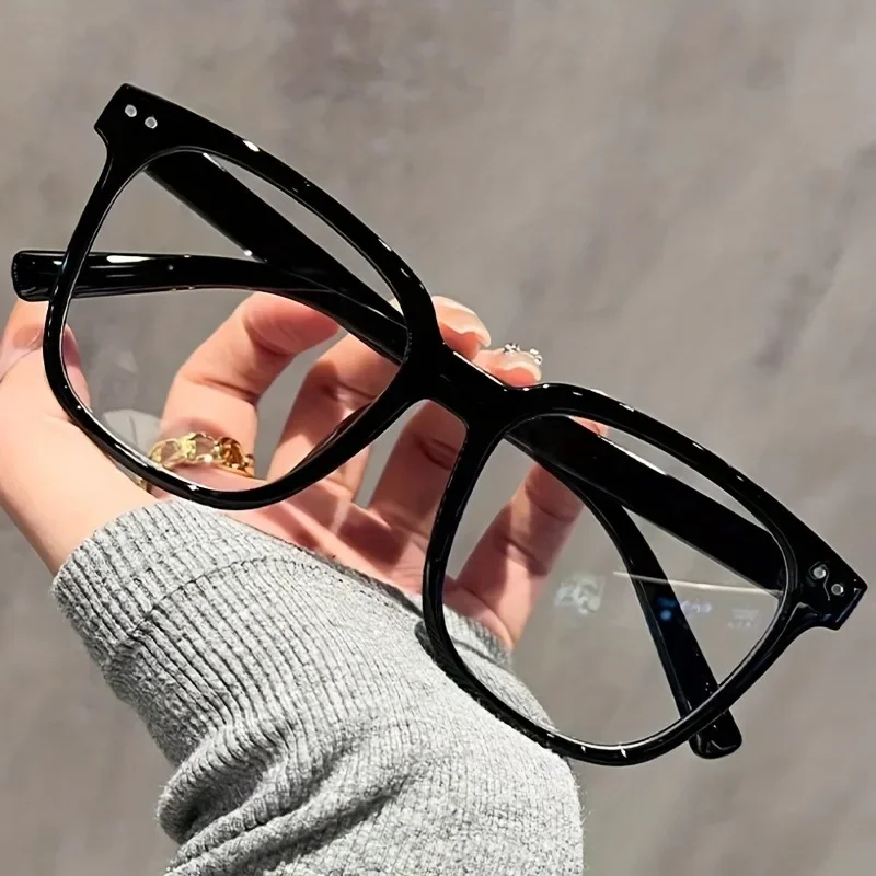 Gafas de bloqueo de luz azul con montura cuadrada unisex, aspecto elegante para el campus, gafas &oacute;pticas favorecedoras de la cara, 3 uds.