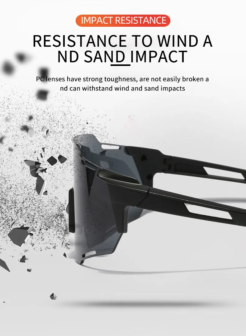 Gafas de sol de ciclismo con protecci&oacute;n UV400, gafas deportivas de moda a prueba de viento, gafas de sol c&oacute;modas Unisex para pesca y senderismo