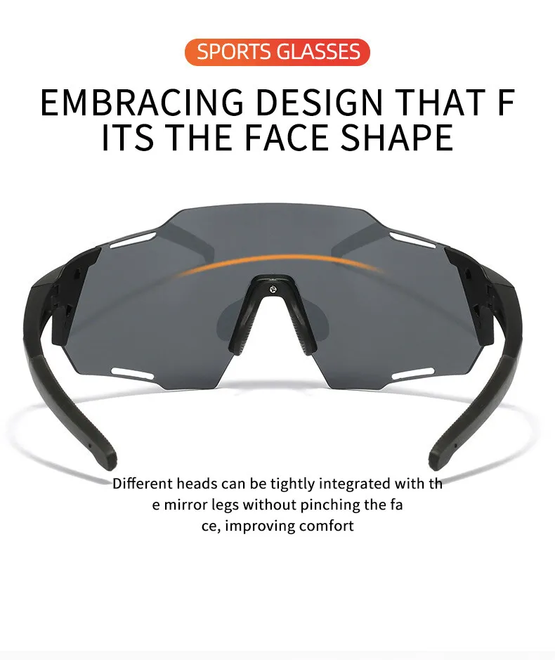 Gafas de sol de ciclismo con protecci&oacute;n UV400, gafas deportivas de moda a prueba de viento, gafas de sol c&oacute;modas Unisex para pesca y senderismo