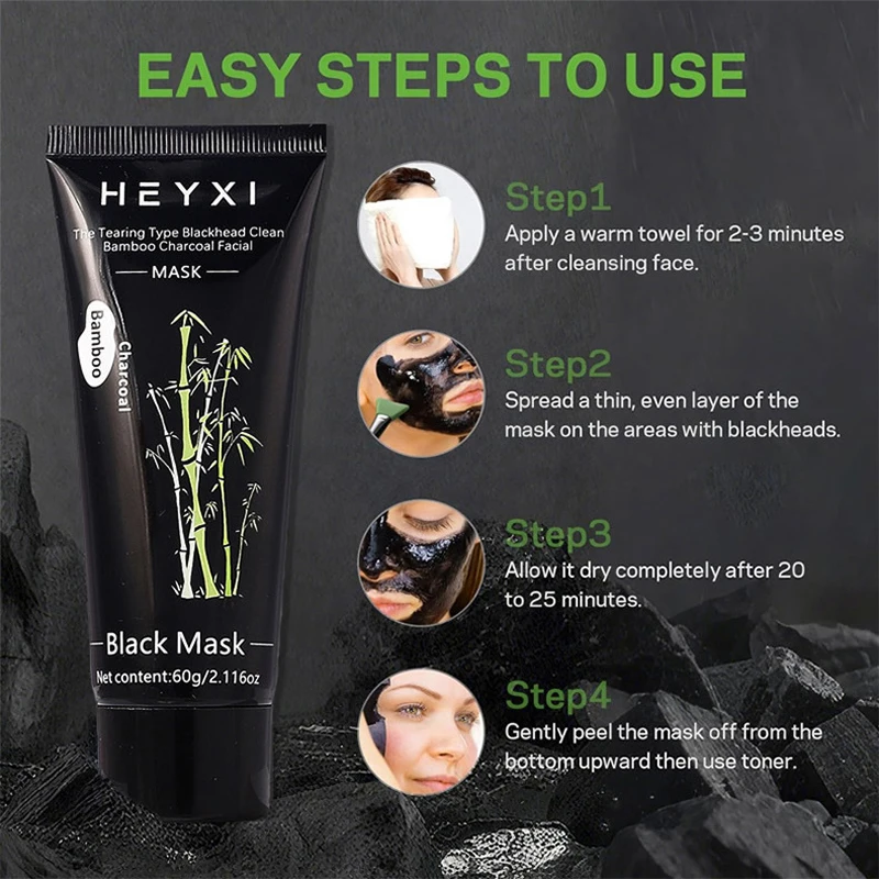 Mascarilla facial de carb&oacute;n de bamb&uacute;, limpia la piel, refresca y controla la grasa, repone la hidrataci&oacute;n y humecta, deja la piel m&aacute;s limpia.