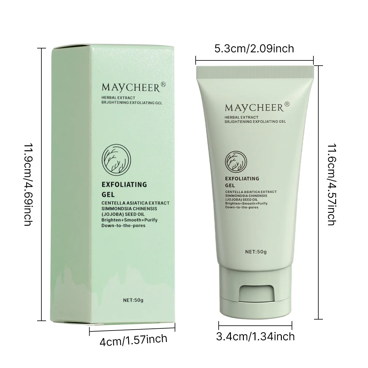 Gel exfoliante con extracto de hierbas, gel exfoliante limpiador, limpieza profunda de poros y exfoliaci&oacute;n facial, productos hidratantes para el cuidado de la piel