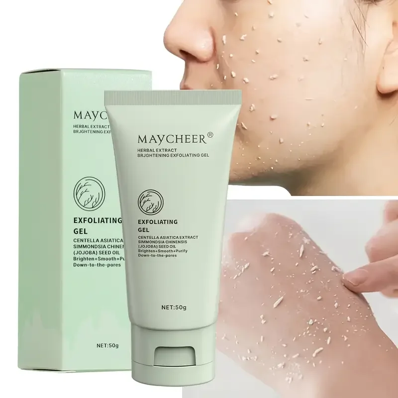 Gel exfoliante con extracto de hierbas, gel exfoliante limpiador, limpieza profunda de poros y exfoliaci&oacute;n facial, productos hidratantes para el cuidado de la piel