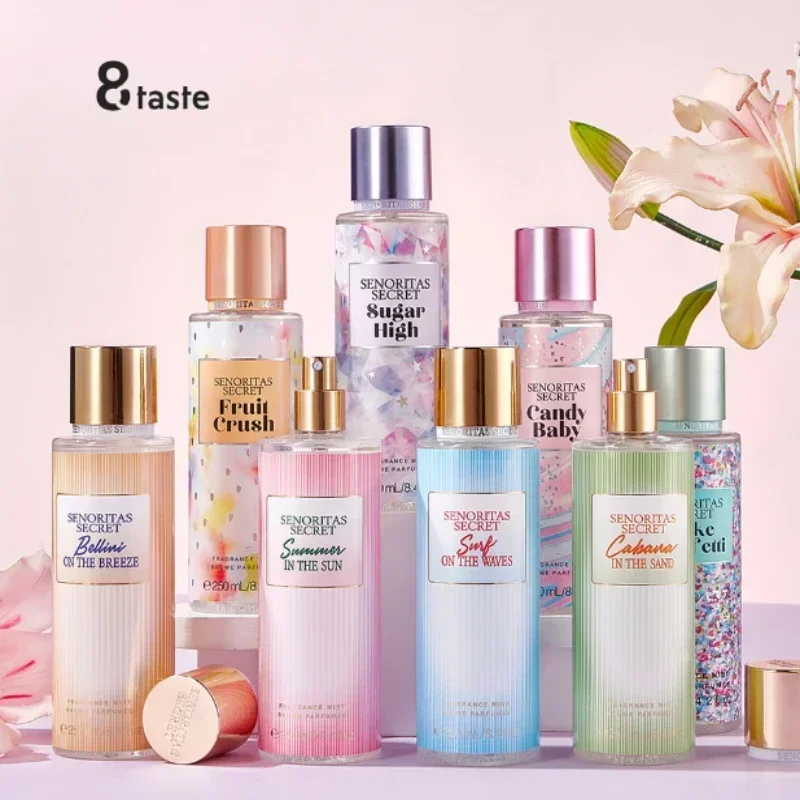 Perfume secreto para mujer, fragancia de fruta y flor de vainilla, aroma de niebla, perfume de encanto de larga duraci&oacute;n, ambientador en aerosol para todo el cuerpo, 250ml