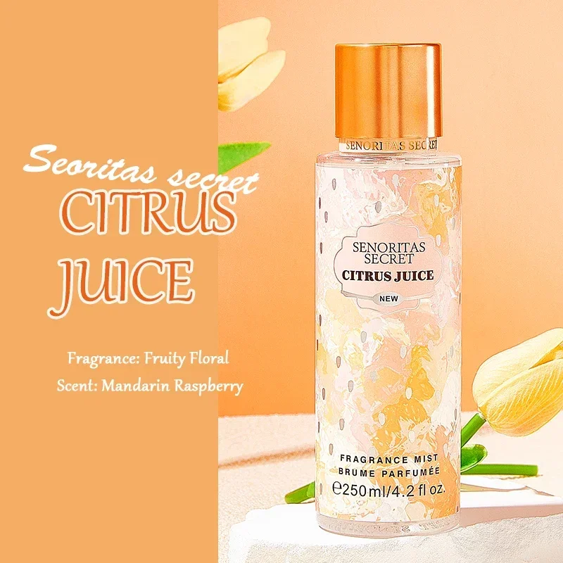 Perfume secreto para mujer, fragancia de fruta y flor de vainilla, aroma de niebla, perfume de encanto de larga duraci&oacute;n, ambientador en aerosol para todo el cuerpo, 250ml