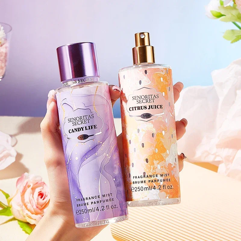 Perfume secreto para mujer, fragancia de fruta y flor de vainilla, aroma de niebla, perfume de encanto de larga duraci&oacute;n, ambientador en aerosol para todo el cuerpo, 250ml