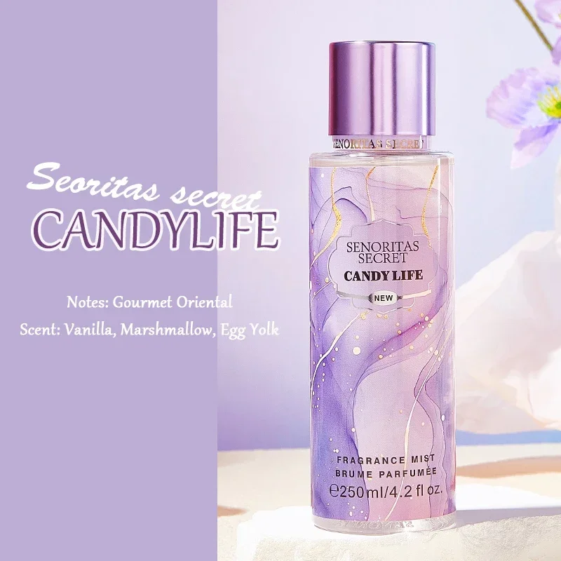 Perfume secreto para mujer, fragancia de fruta y flor de vainilla, aroma de niebla, perfume de encanto de larga duraci&oacute;n, ambientador en aerosol para todo el cuerpo, 250ml