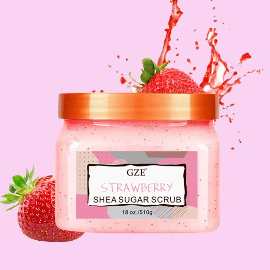 Exfoliante corporal vegano de Mango, lim&oacute;n, ar&aacute;ndano, fresa, blanqueamiento org&aacute;nico, exfoliante corporal de az&uacute;car de Karit&eacute;