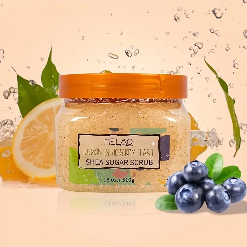 Exfoliante corporal vegano de Mango, lim&oacute;n, ar&aacute;ndano, fresa, blanqueamiento org&aacute;nico, exfoliante corporal de az&uacute;car de Karit&eacute;