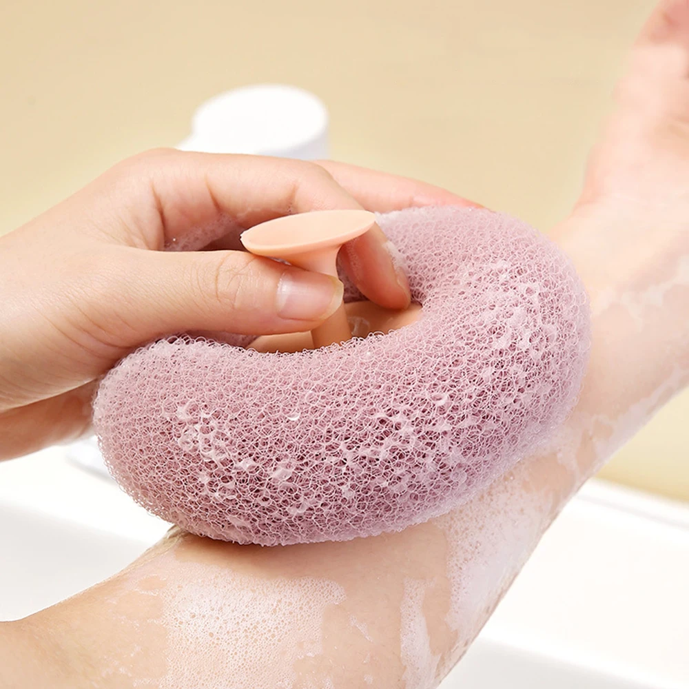Esponja de ba&ntilde;o de mano de malla suave redonda, cepillo de limpieza, limpiador corporal de ducha, exfoliante, bola de ba&ntilde;o, accesorios de ba&ntilde;o