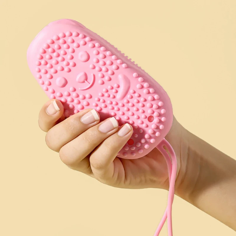 Depurador corporal de silicona para ducha, esponja exfoliante, cepillo de ba&ntilde;o de burbujas, masajeador, limpiador de piel, almohadilla de limpieza, accesorios de ba&ntilde;o