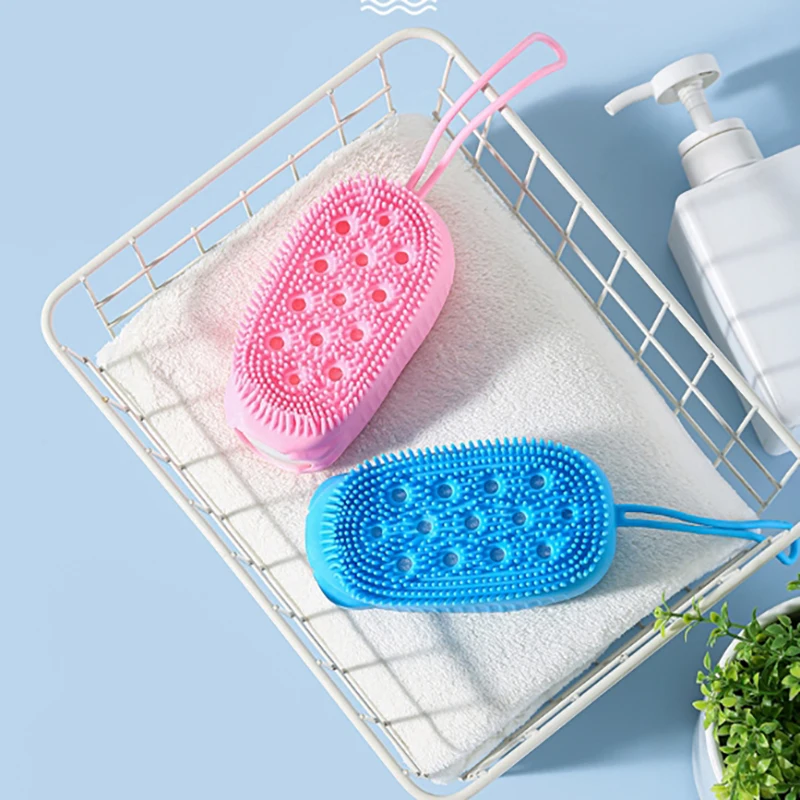 Depurador corporal de silicona para ducha, esponja exfoliante, cepillo de ba&ntilde;o de burbujas, masajeador, limpiador de piel, almohadilla de limpieza, accesorios de ba&ntilde;o