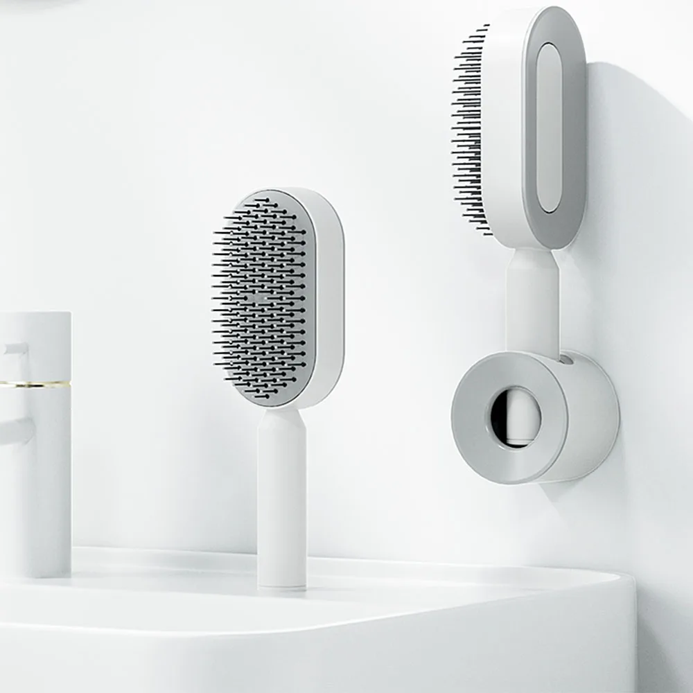 Peine de masaje con Airbag tipo prensa de una tecla, cepillo para el cabello desenredante h&uacute;medo y seco, duradero para el cabello largo de las mujeres, regalo para el cuidado del cabello en el hogar